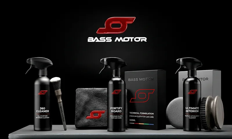Bass Motor — Render 3D de envases
